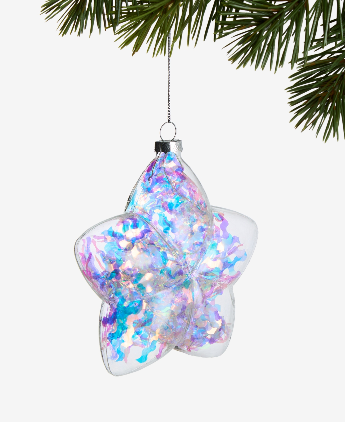 Holiday Lane 5" Glass Star Ornament, Macy's Exclusive