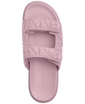 Women's Sculpted C Quilted Washed Denim Double Band Sandals