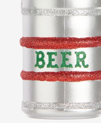 Spirits Glass Glittered Beer Keg Ornament, Macy's Exclusive