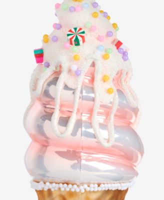 Sugar Plum Glass Ice Cream Cone Ornament, Macy's Exclusive