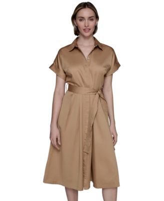 Women's Cotton A-Line Shirtdress