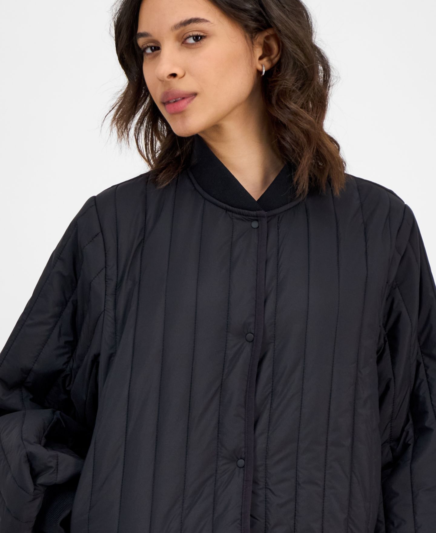 Женская куртка Rains Stand-Collar Bomber, цвет: Чёрный — фото 4