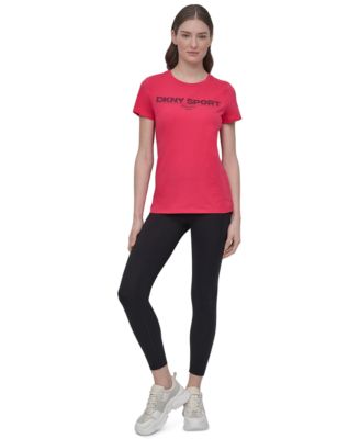 Women's Cotton-Blend Rhinestone-Logo T-Shirt
