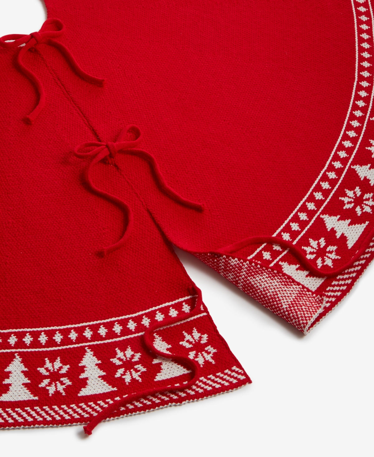 Holiday Lane Heritage Red Fabric Tree Skirt, Macy's Exclusive