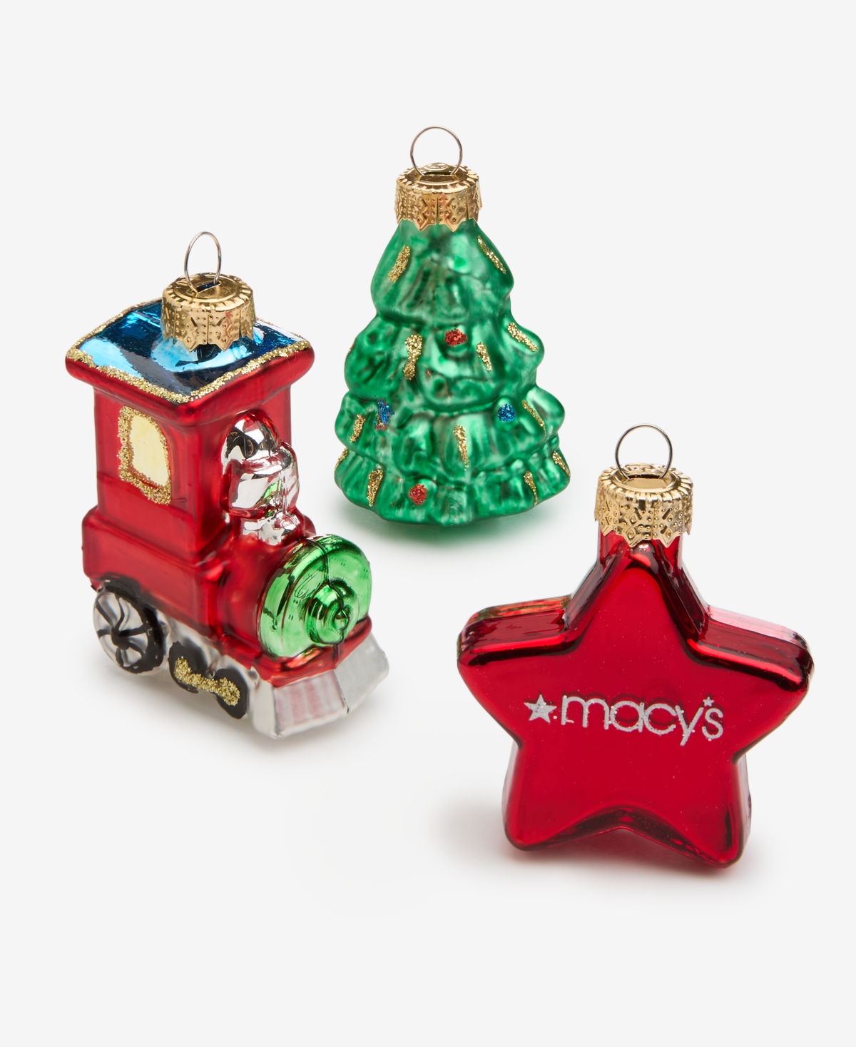 Holiday Lane Heritage Set Of 6 Glass Macy's Ornaments, Macy's Exclusive In Multi