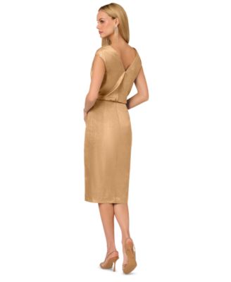 Women's Foil Woven Midi Dress