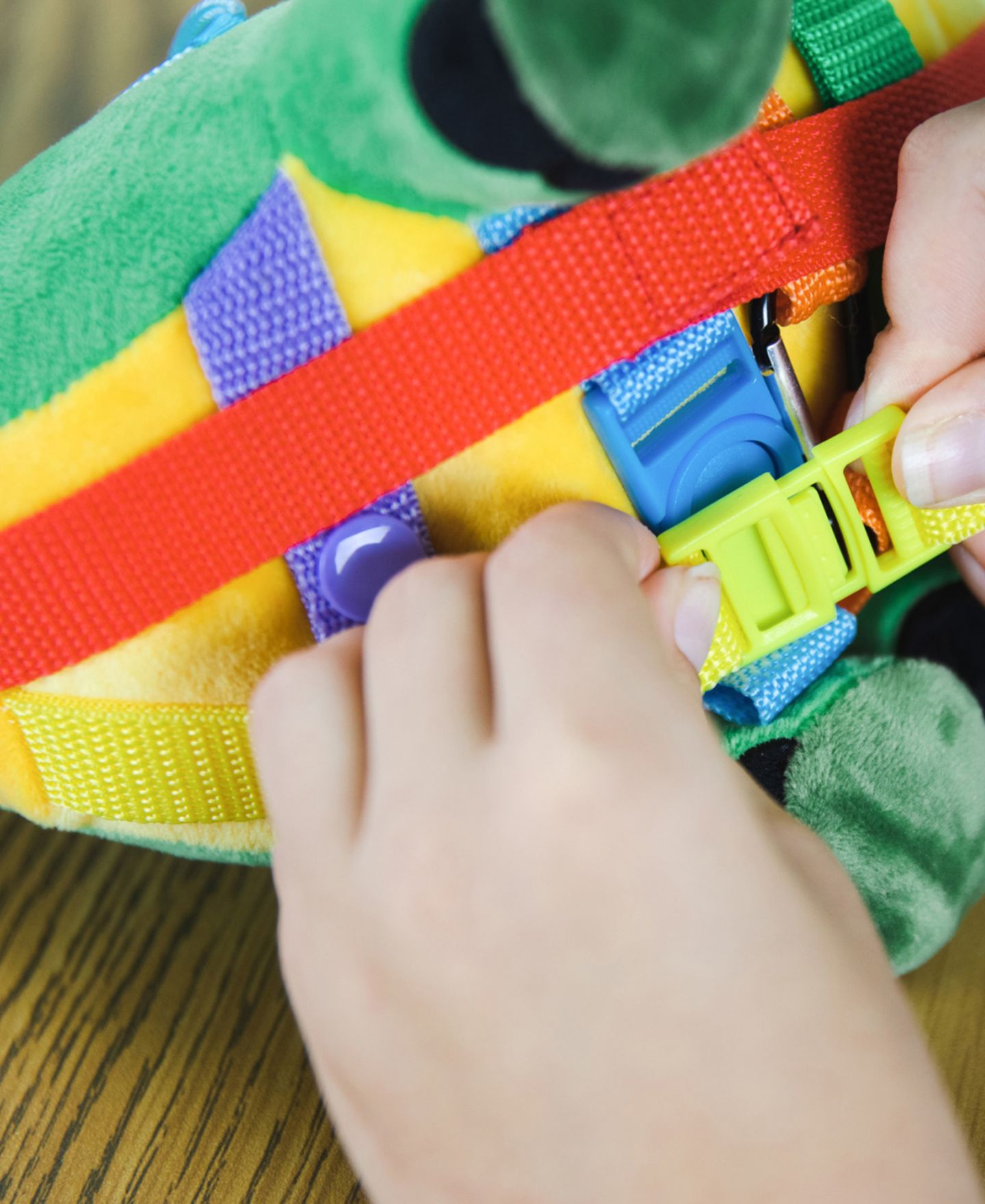 Детская мягкая игрушка Bouncyband Dinosaur 12" Busy Bee Sensory Activity Plush — фото 7