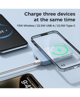 10000mAh Portable Magnetic Wireless Charge Power Bank w/ Phones Stand