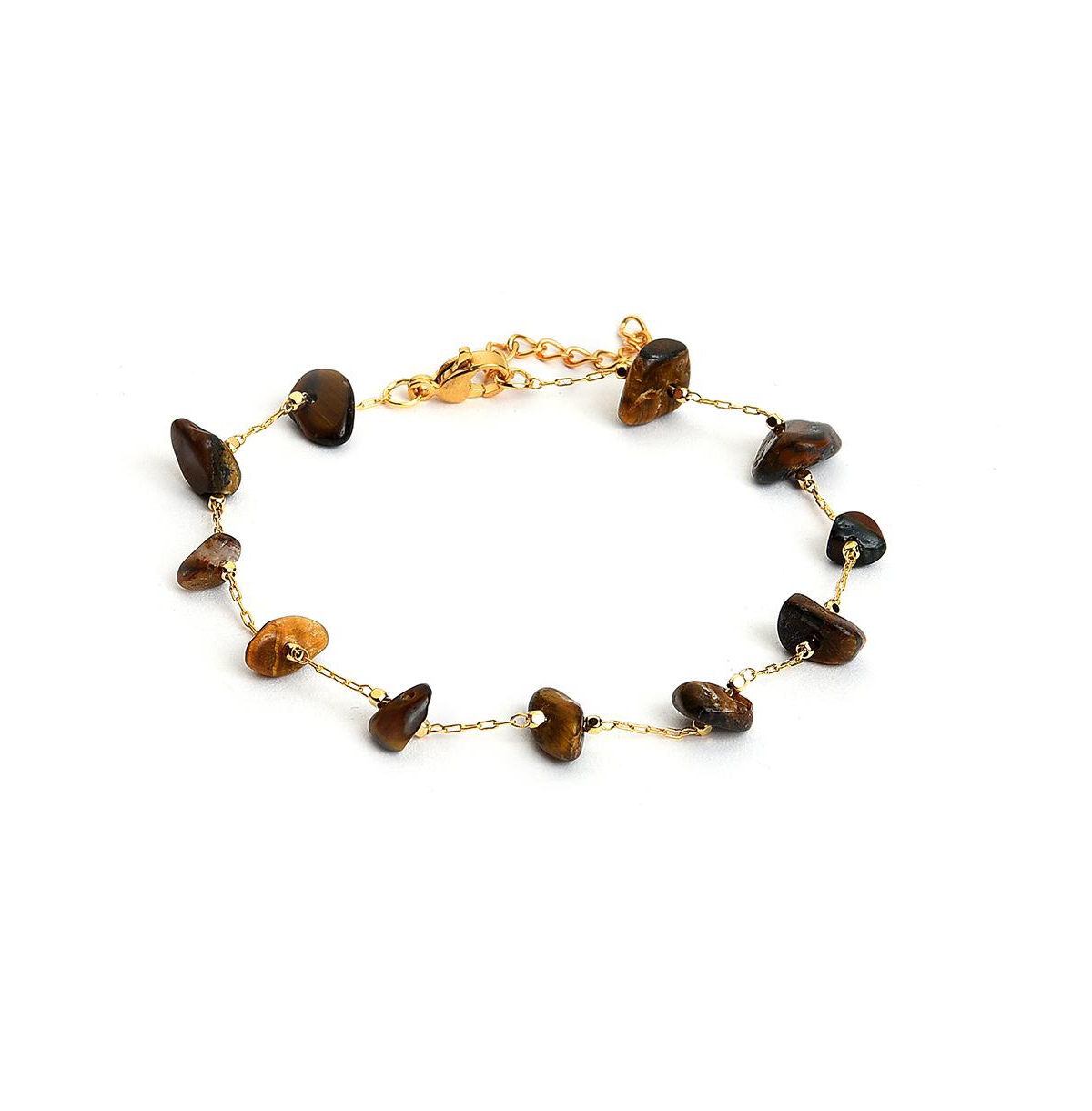 Women's Stone Chain Anklet - Brown