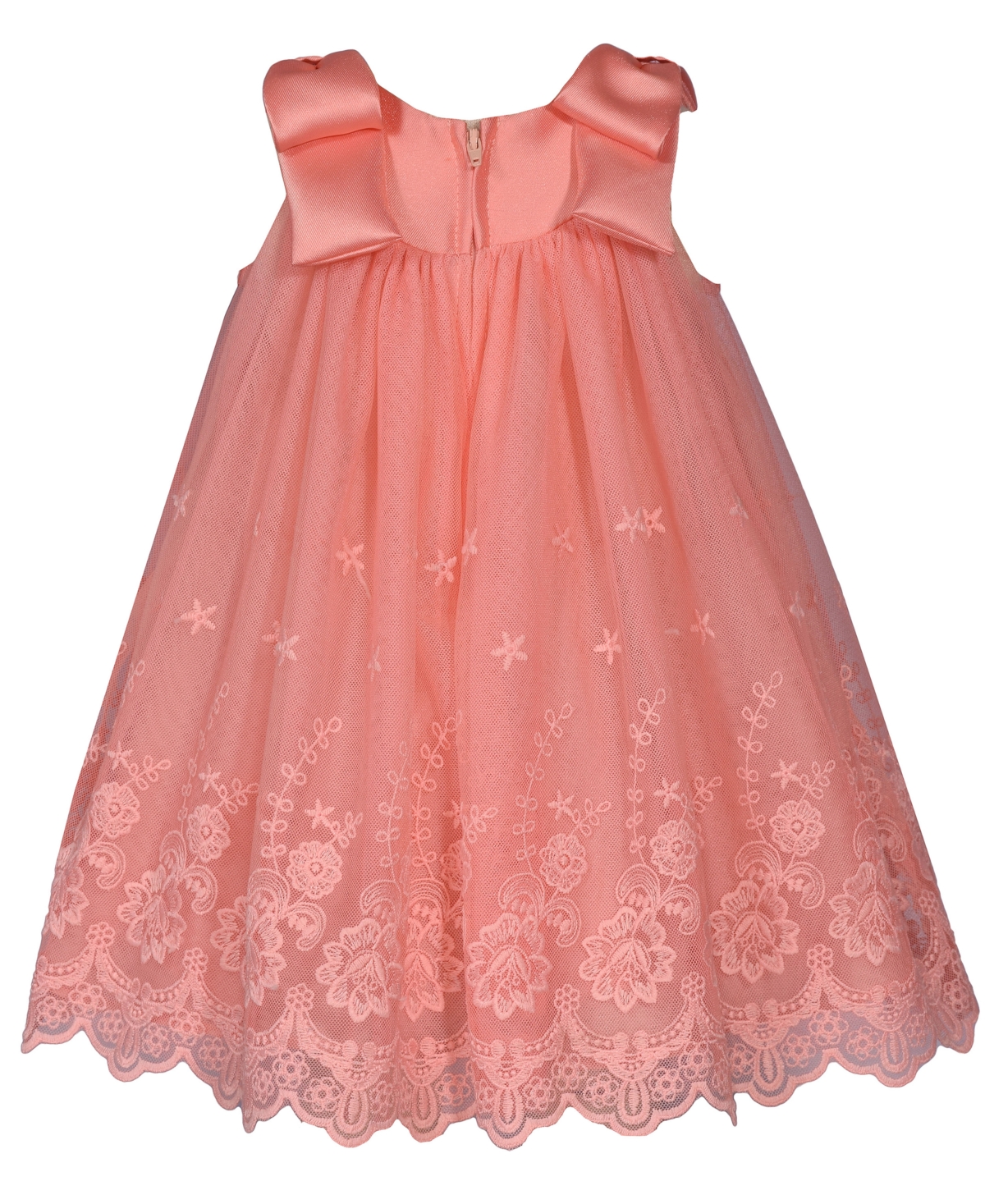 Bonnie Baby Girls Bow Shoulder Embroidered Float Dress