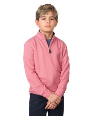 TailorByrd Boys Modal Quarter Zip - Sunwashed red