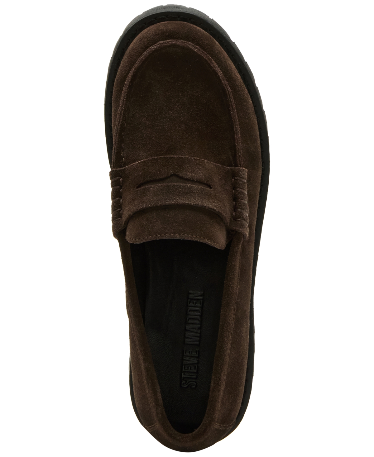 Steve Madden Women's Langsten Lug-sole Tailored Loafers In Brown
