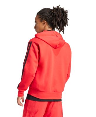 Men's Regular-Fit 3-Stripes Full-Zip Fleece Hoodie