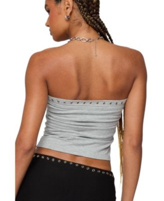 Women's Built In Bra Grommet Tube Top