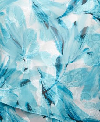 Plus Size Printed Burnout Blouse