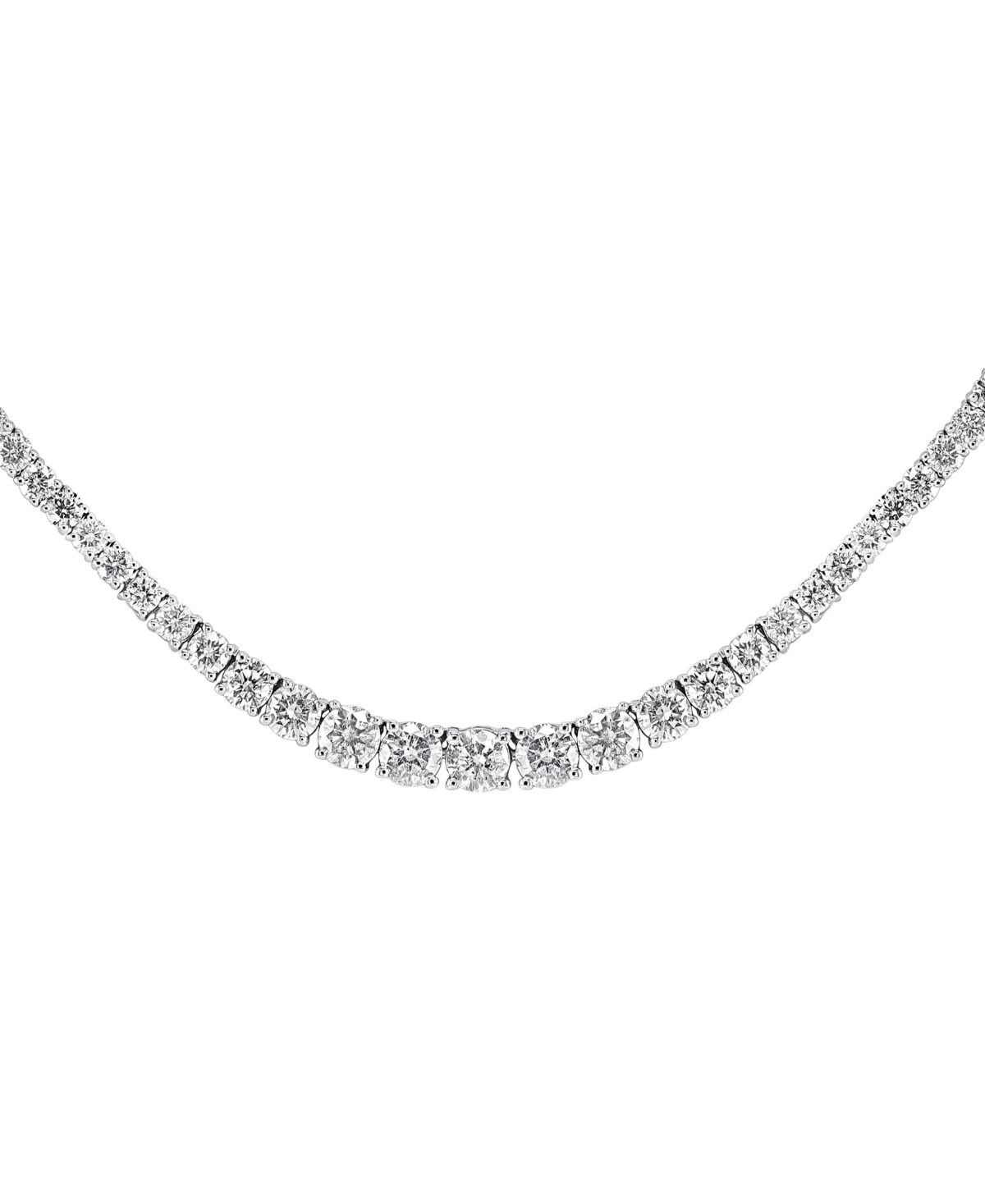 MACY'S DIAMOND TENNIS NECKLACE (8 CT. T.W.) IN 14K WHITE GOLD 