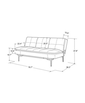 78.7" Polyester Laredo Convertible Sofa