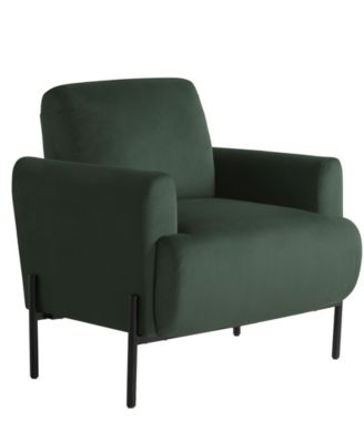 35.3" Velvet Kyoto Accent Chair