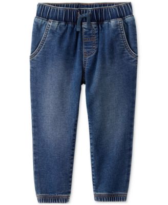 Toddler Boys 2-Pc. Acorn Button-Down Shirt & Pull-On Denim Pants Set