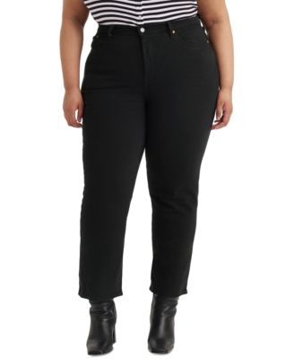 Plus Size Wedgie High-Rise Straight-Leg Jeans 