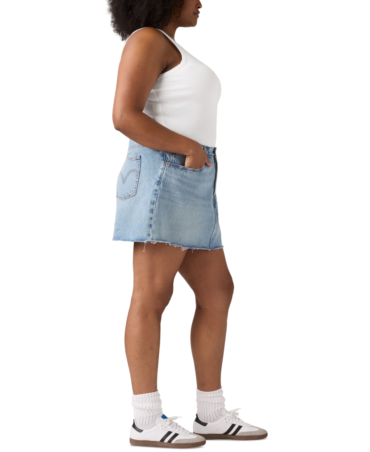 Levi's Plus Size Cotton Iconic 501 Mid-rise Denim Skirt