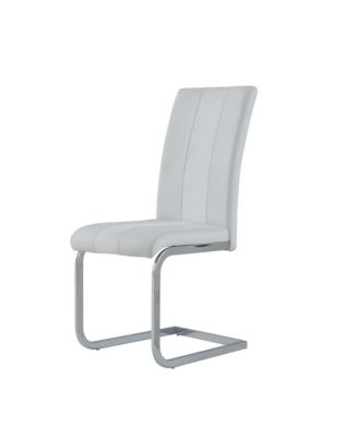 Upholstered Faux Leather Side Dining Chairs Set of 4 for Everyday Dining Comfort