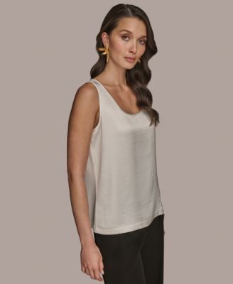 Women's Satin Scoop-Neck Tank Top