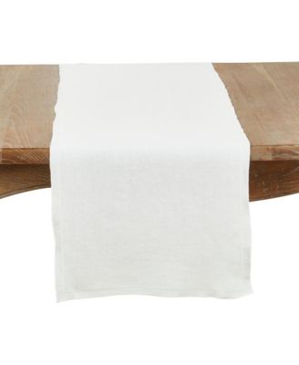 Stonewashed Overlock Edge Table Runner, 16" x 72"