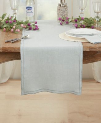 Stonewashed Overlock Edge Table Runner, 16" x 72"