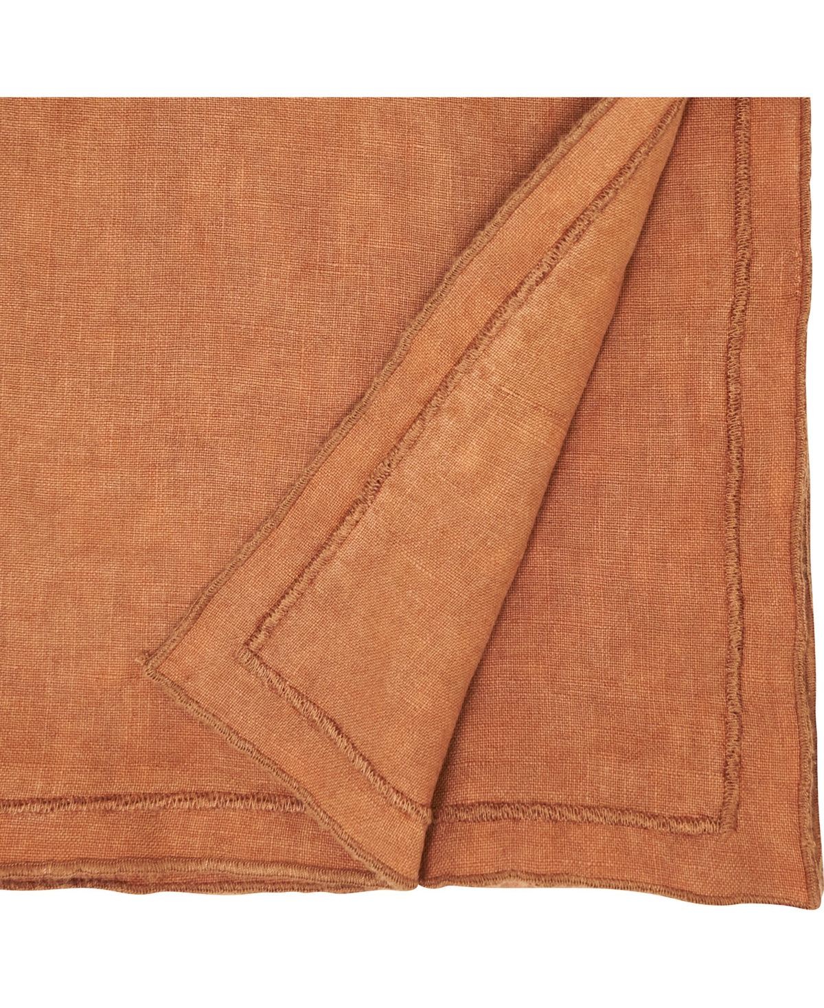 Saro Lifestyle Stonewashed Overlock Edge Table Runner, 16" X 72"