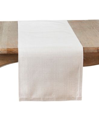 Classic Stitched Plaid Table Runner, 16" x 120"