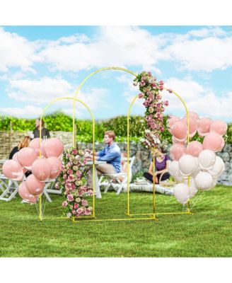 Metal Arch Backdrop Sd Set of 3, 7/6.5/6 ft Wedding Arch Frame