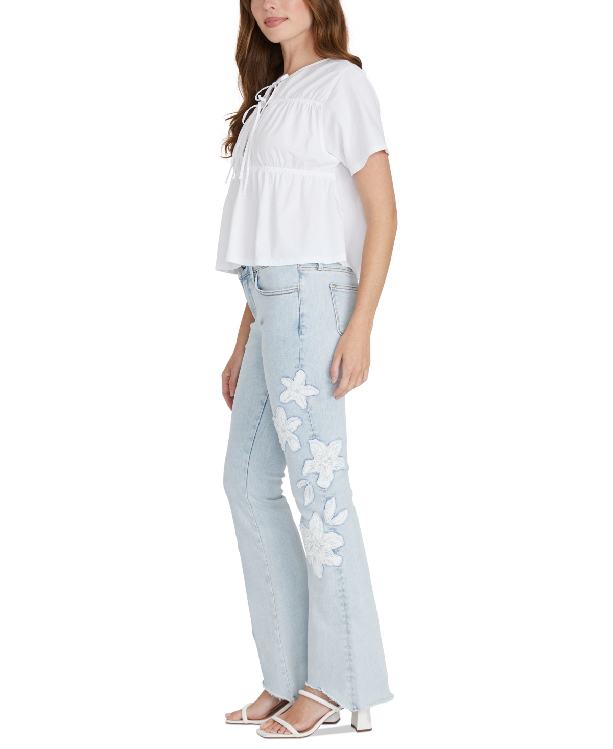 Driftwood Women's Low-rise Bootcut Jeans X Petunia Patchwork