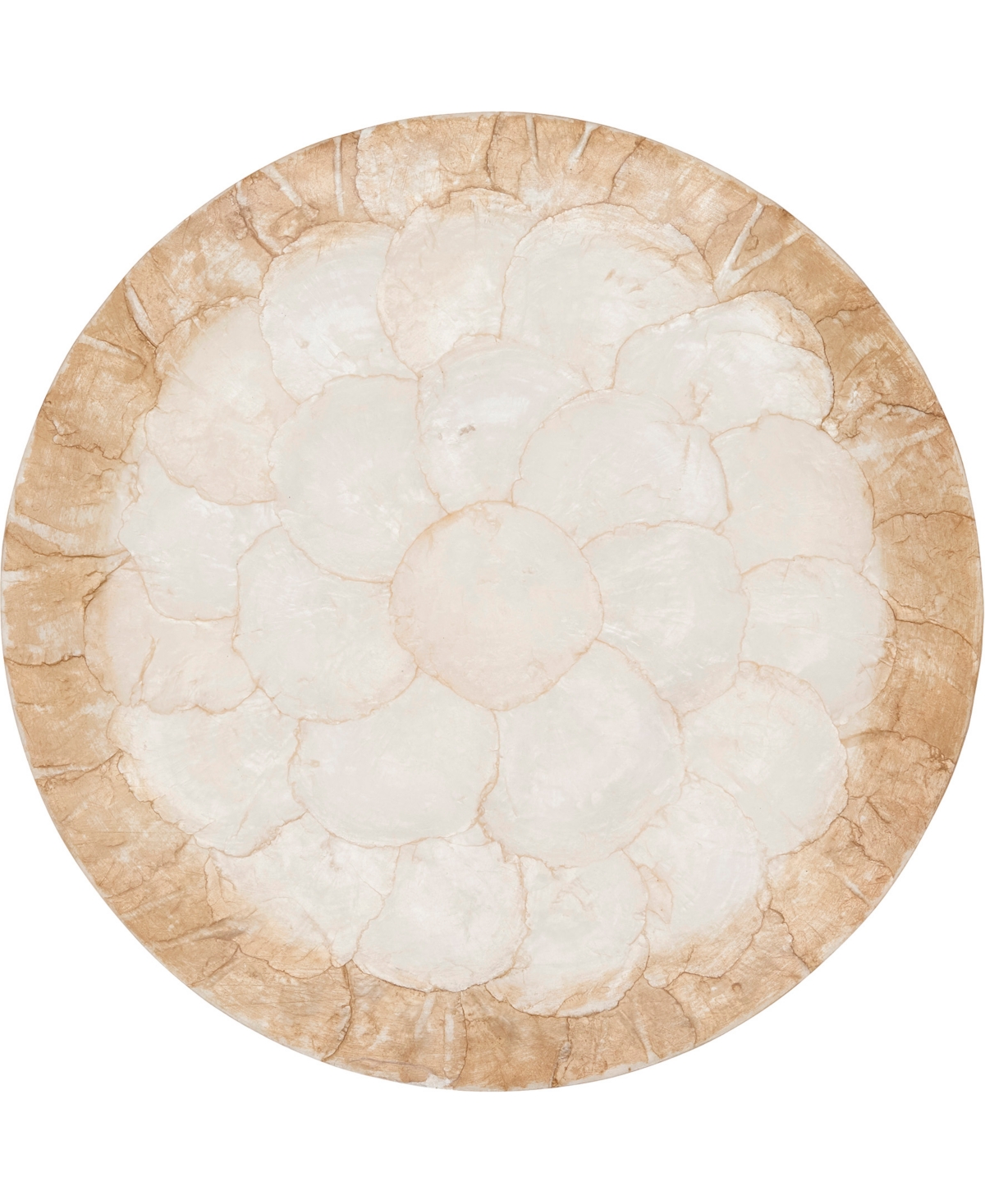 Saro Lifestyle Glow Capiz Placemats, 15" Round In Gold