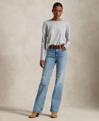 Women's Shrunken-Fit Jersey Long-Sleeve Tee