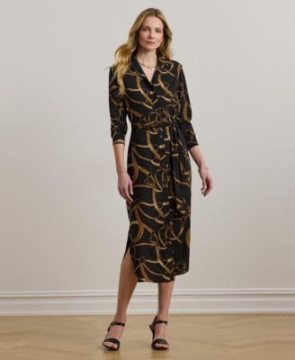 Lauren Ralph Lauren - Women's Belting-Print Crepe Shirtdress