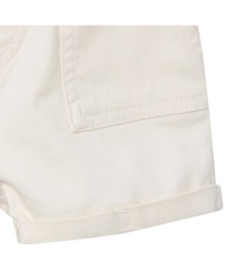 Baby Girls Twill Shorts, Light Tan