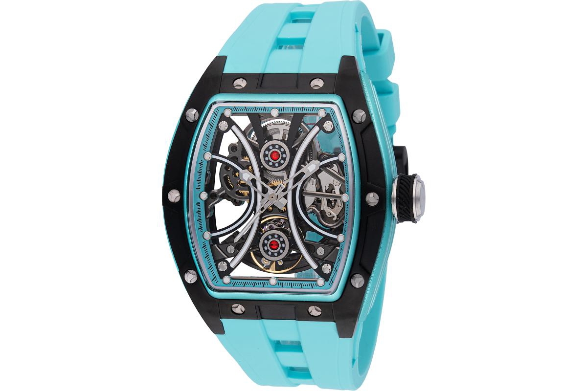 Men's 49019 S1 Rally Automatic 3 Hand Light Blue Dial Watch - Blue