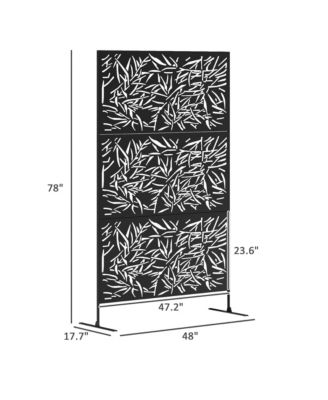 Metal Outdoor Privacy Screen Outdoor Divider Trellis Bamboo