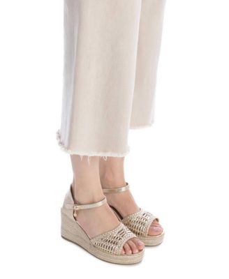 Women's Raffia Wedge Sandals By XTI