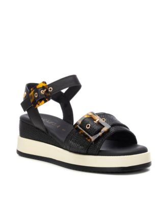 Carmela Leather Women's Wedge Sandals By XTI