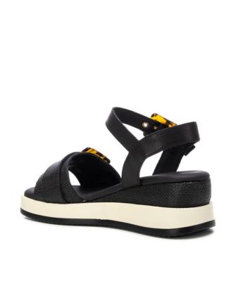 Carmela Leather Women's Wedge Sandals By XTI