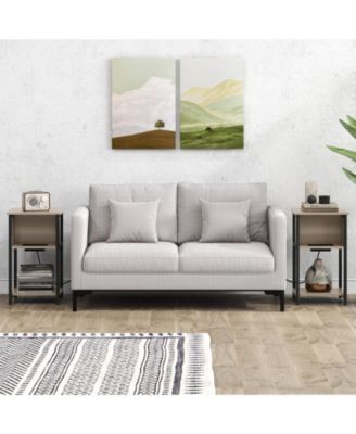 3-Tier End Table with USB Ports & Power Outlets-1 Piece