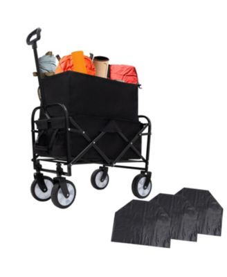 Foldable Wagon Cart with Liners Camping, Utility, Grocery