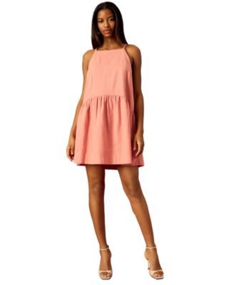 Women's Square-Neck Sleeveless Mini Dress