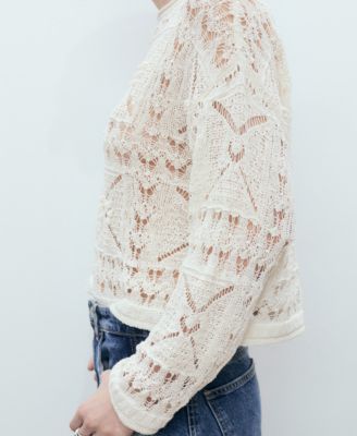 Women's Oversized Openwork Knitted Sweater
