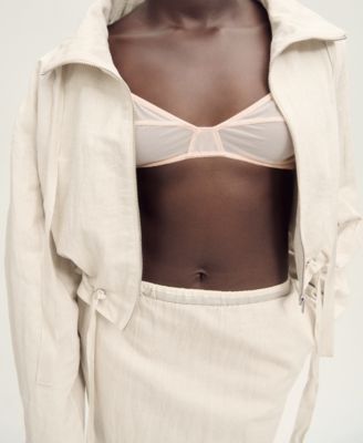 MANGO - Women's Seam Detail Semi-Transparent Bra