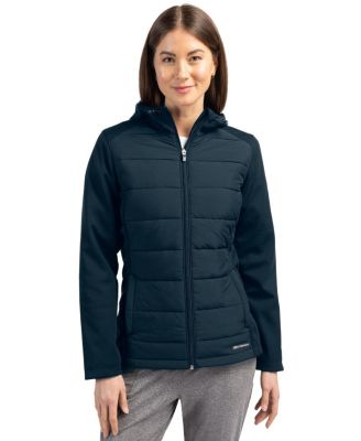 Women's Evoke Hybrid Softshell Full Zip Hooded Long SleeveJacket