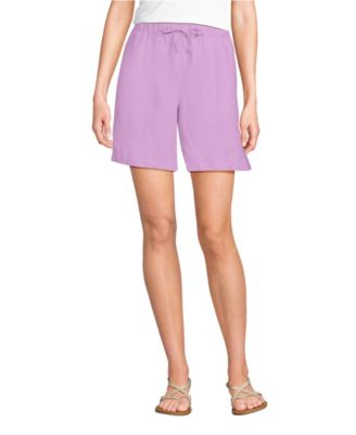 Women's Linen High Rise Pull On 7" Shorts