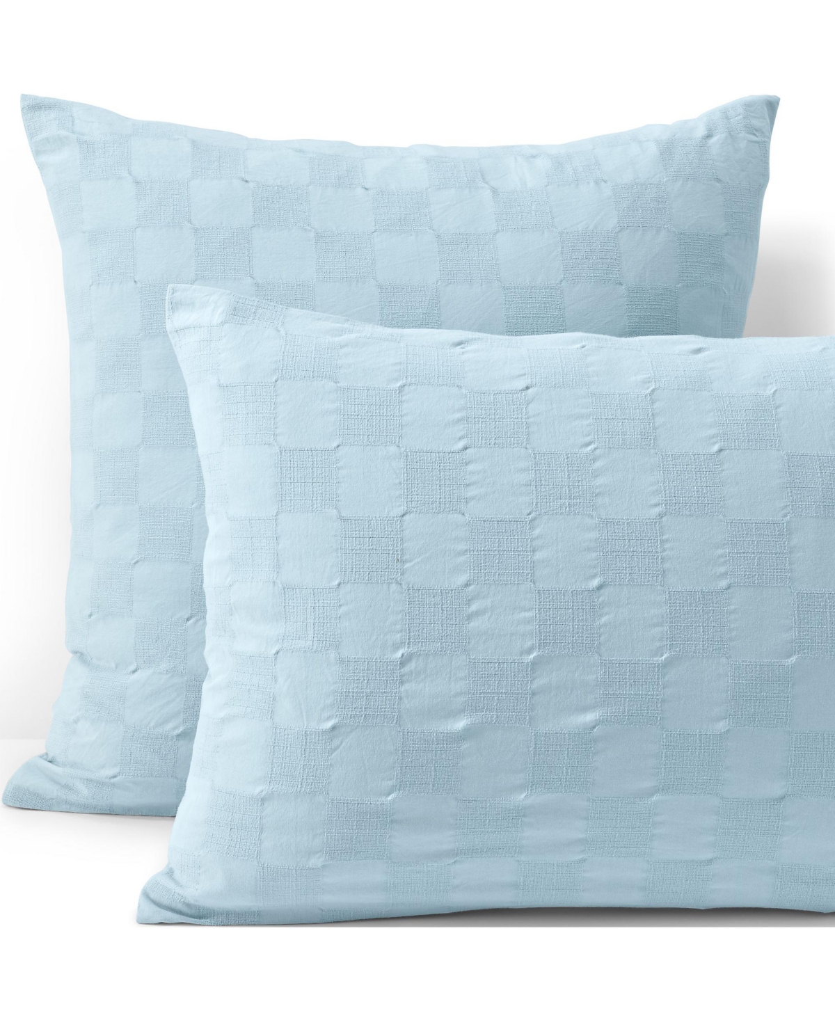 Textured Pattern Bed Pillow Sham - Dusty blue